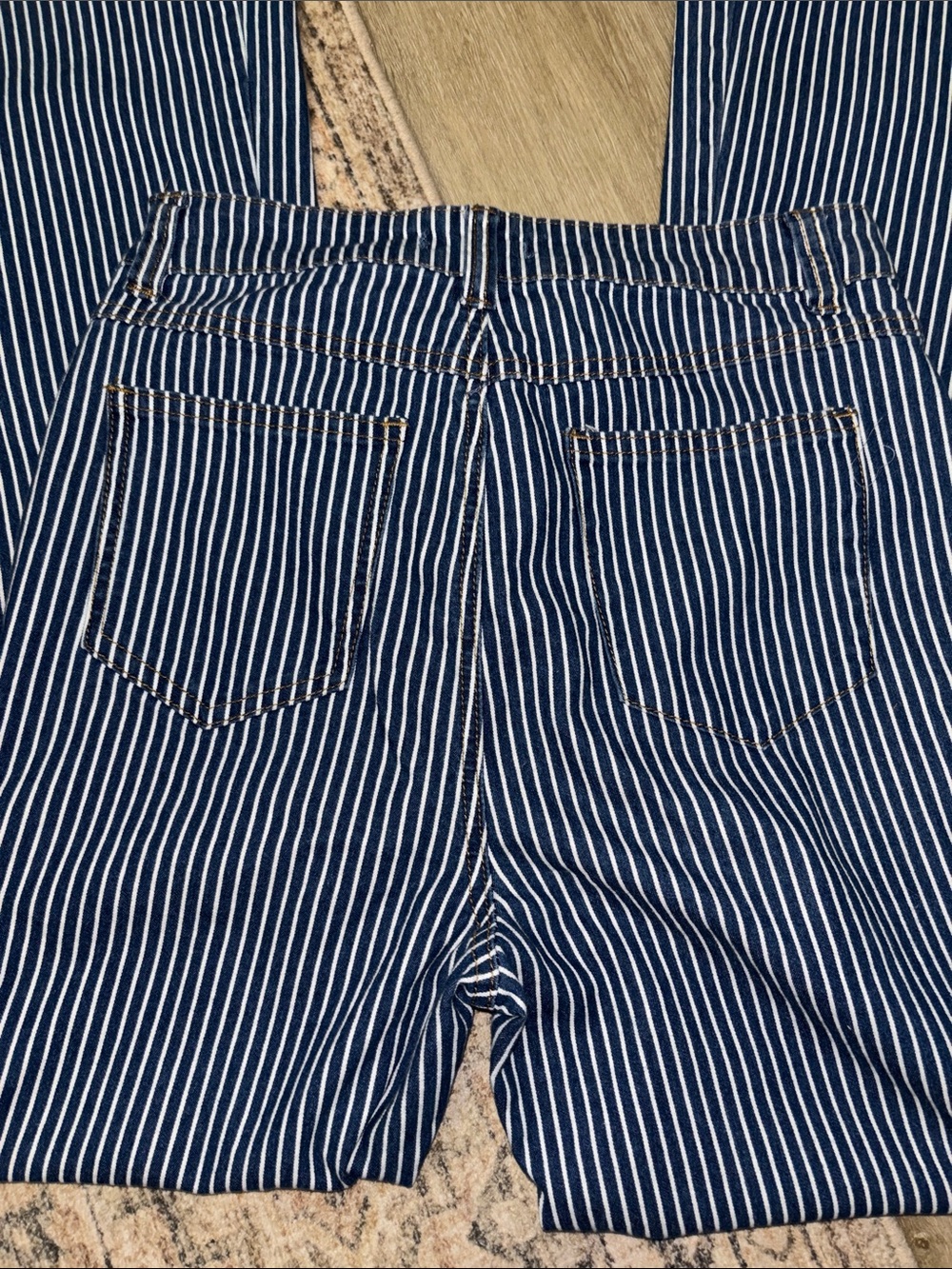 Forever 21 Pinstriped Stretchy Jeans - Picture 4 of 4
